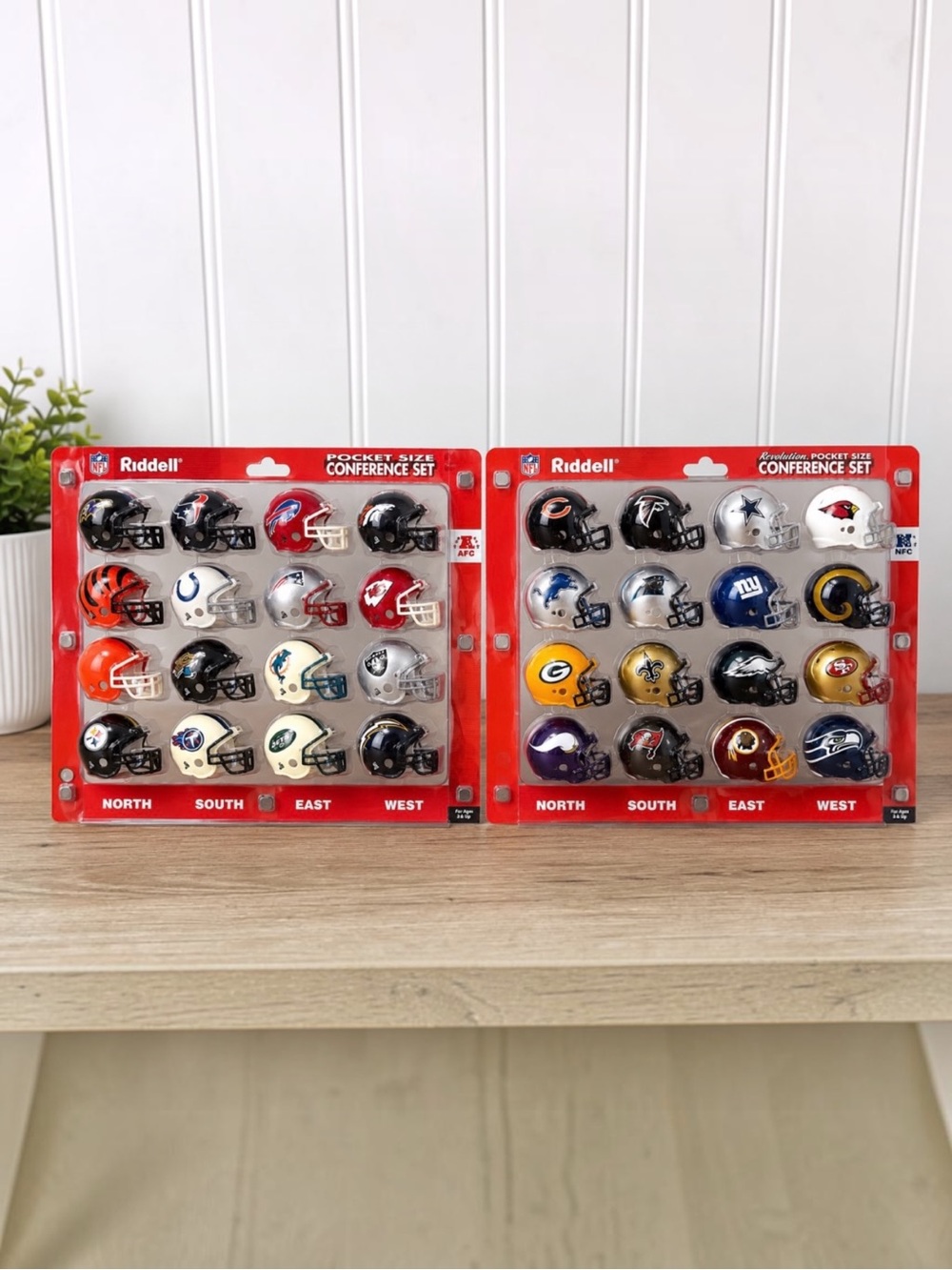 Riddell NFL Pocket Size AFC NFC Mini Helmet Set All 32 Teams NIP
